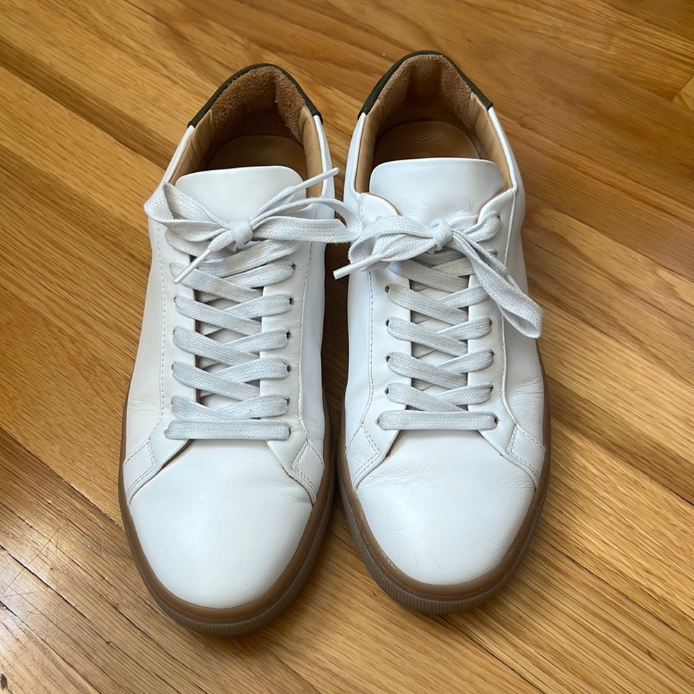 Thursday white shoes with green back